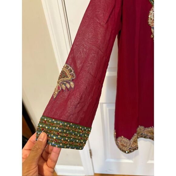 Fuschia Embellished Churidaar - Picture 5 of 15